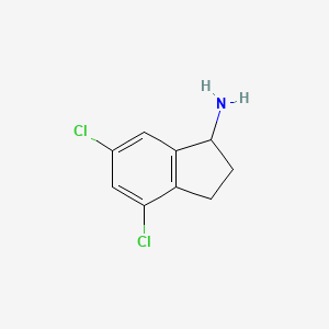 4,6-Dichloro-2,3-dihydro-1H-inden-1-amine - 907973-35-7