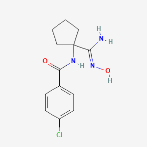 4-Chloro-N-[1-(N-hydroxycarbamimidoyl)-cyclopentyl]-benzamide - 912771-46-1