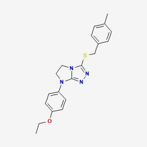 7-(4-ethoxyphenyl)-3-{[(4-methylphenyl)methyl]sulfanyl}-5H,6H,7H-imidazo[2,1-c][1,2,4]triazole - 921585-52-6