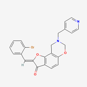 (4Z)-4-[(2-bromophenyl)methylidene]-12-[(pyridin-4-yl)methyl]-3,10-dioxa-12-azatricyclo[7.4.0.0^{2,6}]trideca-1,6,8-trien-5-one - 929825-39-8