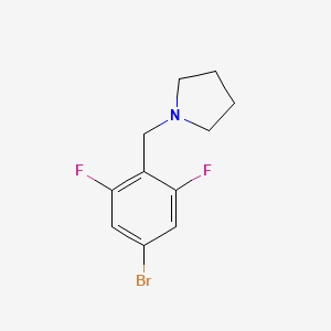 1-(4-Bromo-2,6-difluorobenzyl)pyrrolidine - 935841-14-8