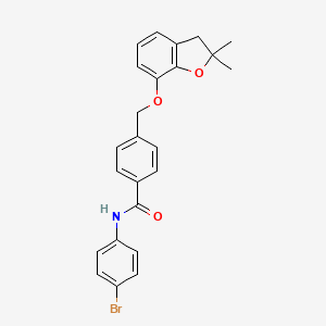 N-(4-bromophenyl)-4-{[(2,2-dimethyl-2,3-dihydro-1-benzofuran-7-yl)oxy]methyl}benzamide - 946275-53-2