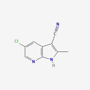 5-Chloro-2-methyl-1H-pyrrolo[2,3-b]pyridine-3-carbonitrile - 954112-83-5