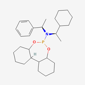 N,N-Bis-[(R)-1-phenylethyl]dibenzo[d,f][1,3,2]dioxaphosphepin-6-amine - 99065-22-2