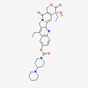 [(19R)-10,19-diethyl-19-hydroxy-14,18-dioxo-17-oxa-3,13-diazapentacyclo[11.8.0.02,11.04,9.015,20]henicosa-1(21),2,4(9),5,7,10,15(20)-heptaen-7-yl] 4-piperidin-1-ylpiperidine-1-carboxylate - 1255644-71-3