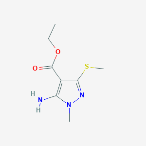 Ethyl 5-amino-1-methyl-3-(methylthio)-1H-pyrazole-4-carboxylate - 151290-84-5