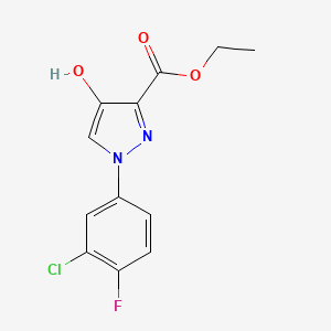 ethyl 1-(3-chloro-4-fluorophenyl)-4-hydroxy-1H-pyrazole-3-carboxylate - 379241-53-9
