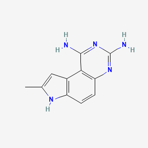 8-methyl-7H-pyrrolo[3,2-f]quinazoline-1,3-diamine - 65796-36-3