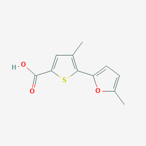 4-Methyl-5-(5-methylfuran-2-yl)thiophene-2-carboxylic acid - 832740-66-6