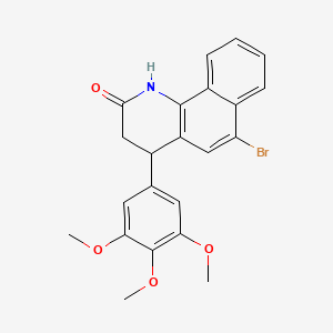 6-bromo-4-(3,4,5-trimethoxyphenyl)-3,4-dihydrobenzo[h]quinolin-2(1H)-one - 297157-87-0