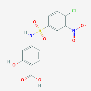 4-(4-Chloro-3-nitro-benzenesulfonylamino)-2-hydroxy-benzoic acid - 328028-09-7