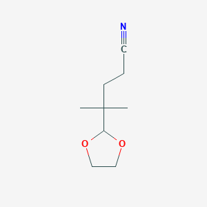 4-(1,3-Dioxolan-2-yl)-4-methylpentanenitrile - 20633-35-6