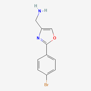 (2-(4-Bromophenyl)oxazol-4-YL)methanamine - 724412-56-0