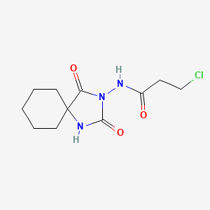 3-chloro-N-{2,4-dioxo-1,3-diazaspiro[4.5]decan-3-yl}propanamide - 950124-73-9