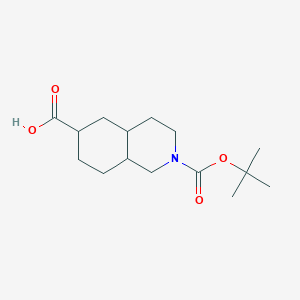 2-(tert-Butoxycarbonyl)decahydroisoquinoline-6-carboxylic acid - 1246034-86-5