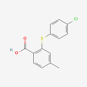 2-[(4-Chlorophenyl)sulfanyl]-4-methylbenzoic acid - 1274871-15-6