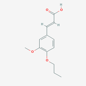 3-(3-Methoxy-4-propoxyphenyl)prop-2-enoic acid - 1374414-04-6