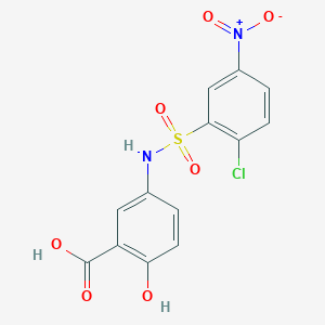 5-(2-Chloro-5-nitrobenzenesulfonamido)-2-hydroxybenzoic acid - 328028-30-4