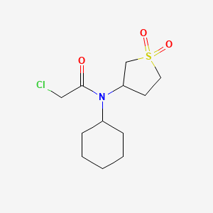 2-Chloro-N-cyclohexyl-N-(1,1-dioxo-1lambda6-thiolan-3-yl)acetamide - 5553-25-3