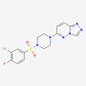 6-(4-((3-Chloro-4-fluorophenyl)sulfonyl)piperazin-1-yl)-[1,2,4]triazolo[4,3-b]pyridazine - 1021217-43-5
