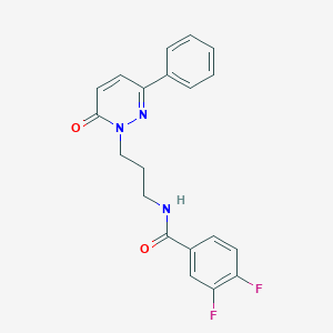 3,4-difluoro-N-(3-(6-oxo-3-phenylpyridazin-1(6H)-yl)propyl)benzamide - 1021223-94-8