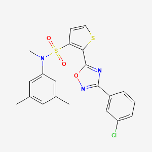 2-[3-(3-chlorophenyl)-1,2,4-oxadiazol-5-yl]-N-(3,5-dimethylphenyl)-N-methylthiophene-3-sulfonamide - 1040679-43-3