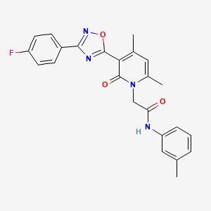 2-{3-[3-(4-fluorophenyl)-1,2,4-oxadiazol-5-yl]-4,6-dimethyl-2-oxo-1,2-dihydropyridin-1-yl}-N-(3-methylphenyl)acetamide - 1040683-76-8