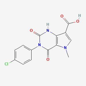 3-(4-chlorophenyl)-5-methyl-2,4-dioxo-1H-pyrrolo[3,2-d]pyrimidine-7-carboxylic acid - 1105191-12-5