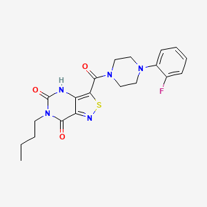 6-butyl-3-[4-(2-fluorophenyl)piperazine-1-carbonyl]-4H,5H,6H,7H-[1,2]thiazolo[4,3-d]pyrimidine-5,7-dione - 1251696-53-3