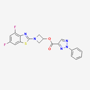 1-(4,6-difluorobenzo[d]thiazol-2-yl)azetidin-3-yl 2-phenyl-2H-1,2,3-triazole-4-carboxylate - 1396761-20-8