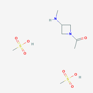 1-[3-(Methylamino)azetidin-1-yl]ethan-1-one; bis(methanesulfonic acid) - 2549044-19-9