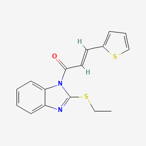 (2E)-1-[2-(ethylsulfanyl)-1H-benzimidazol-1-yl]-3-(thiophen-2-yl)prop-2-en-1-one - 325694-31-3