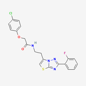 2-(4-chlorophenoxy)-N-{2-[2-(2-fluorophenyl)-[1,2,4]triazolo[3,2-b][1,3]thiazol-6-yl]ethyl}acetamide - 895788-92-8