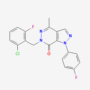 6-(2-chloro-6-fluorobenzyl)-1-(4-fluorophenyl)-4-methyl-1H-pyrazolo[3,4-d]pyridazin-7(6H)-one - 942009-07-6