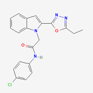 N-(4-chlorophenyl)-2-[2-(5-ethyl-1,3,4-oxadiazol-2-yl)-1H-indol-1-yl]acetamide - 946231-90-9
