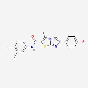 N-(3,4-dimethylphenyl)-6-(4-fluorophenyl)-3-methylimidazo[2,1-b][1,3]thiazole-2-carboxamide - 946359-08-6