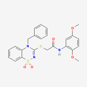 2-[(4-benzyl-1,1-dioxo-4H-1lambda6,2,4-benzothiadiazin-3-yl)sulfanyl]-N-(2,5-dimethoxyphenyl)acetamide - 951486-20-7