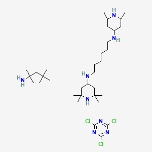 N,N'-bis(2,2,6,6-tetramethylpiperidin-4-yl)hexane-1,6-diamine;2,4,6-trichloro-1,3,5-triazine;2,4,4-trimethylpentan-2-amine - 71878-19-8
