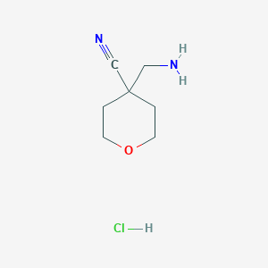 4-(Aminomethyl)tetrahydro-2H-pyran-4-carbonitrile hydrochloride - 1909325-40-1