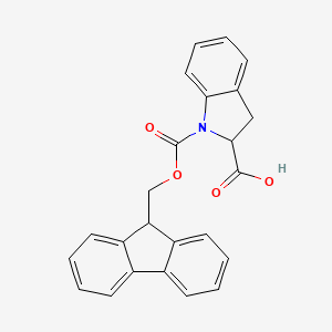 1-(((9H-Fluoren-9-yl)methoxy)carbonyl)indoline-2-carboxylic acid - 264273-07-6