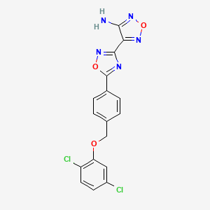 4-(5-{4-[(2,5-dichlorophenoxy)methyl]phenyl}-1,2,4-oxadiazol-3-yl)-1,2,5-oxadiazol-3-amine - 442870-90-8
