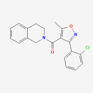 [3-(2-chlorophenyl)-5-methyl-1,2-oxazol-4-yl]-(3,4-dihydro-1H-isoquinolin-2-yl)methanone - 5523-80-8