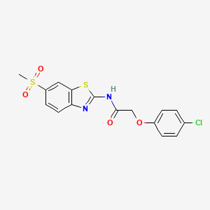 2-(4-chlorophenoxy)-N-(6-methanesulfonyl-1,3-benzothiazol-2-yl)acetamide - 