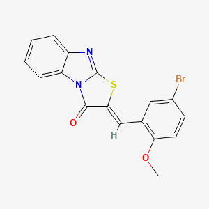 2-(5-Bromo-2-methoxybenzylidene)(1,3)thiazolo(3,2-A)benzimidazol-3(2H)-one - 329718-84-5