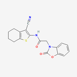 N-(3-cyano-4,5,6,7-tetrahydro-1-benzothien-2-yl)-2-(2-oxo-1,3-benzoxazol-3(2H)-yl)acetamide - 