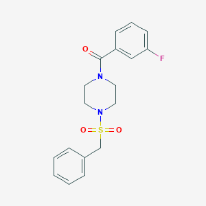 [4-(BENZYLSULFONYL)PIPERAZINO](3-FLUOROPHENYL)METHANONE - 