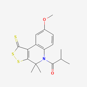 1-(8-methoxy-4,4-dimethyl-1-thioxo-1,4-dihydro-5H-[1,2]dithiolo[3,4-c]quinolin-5-yl)-2-methylpropan-1-one - 