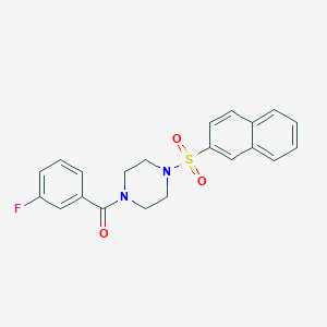 (3-FLUOROPHENYL)[4-(2-NAPHTHYLSULFONYL)PIPERAZINO]METHANONE - 