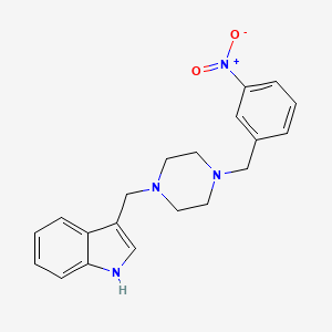 3-({4-[(3-Nitrophenyl)methyl]piperazin-1-YL}methyl)-1H-indole - 