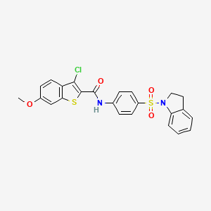 3-chloro-N-[4-(2,3-dihydro-1H-indol-1-ylsulfonyl)phenyl]-6-methoxy-1-benzothiophene-2-carboxamide - 
